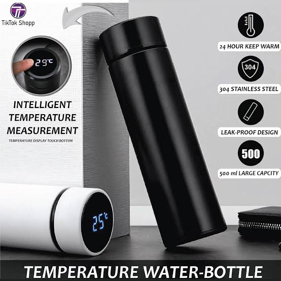 Smart LED Temperature Display Water Bottle Thermos Premium Stainless Steel
